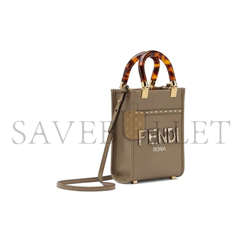 FENDI MINI SUNSHINE SHOPPER TOTE BAG 8BS051AHN5F1FEN (18*13*6cm)
